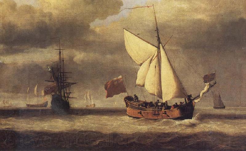 VELDE, Willem van de, the Younger The Yacht Royal Escape Close-hauled in a Breeze Norge oil painting art